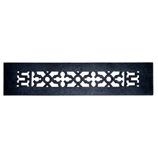 Acorn Mfg Acorn GR4BG 14" x 2.25" Black Cast Iron Decorative Grille GR4BG - main
